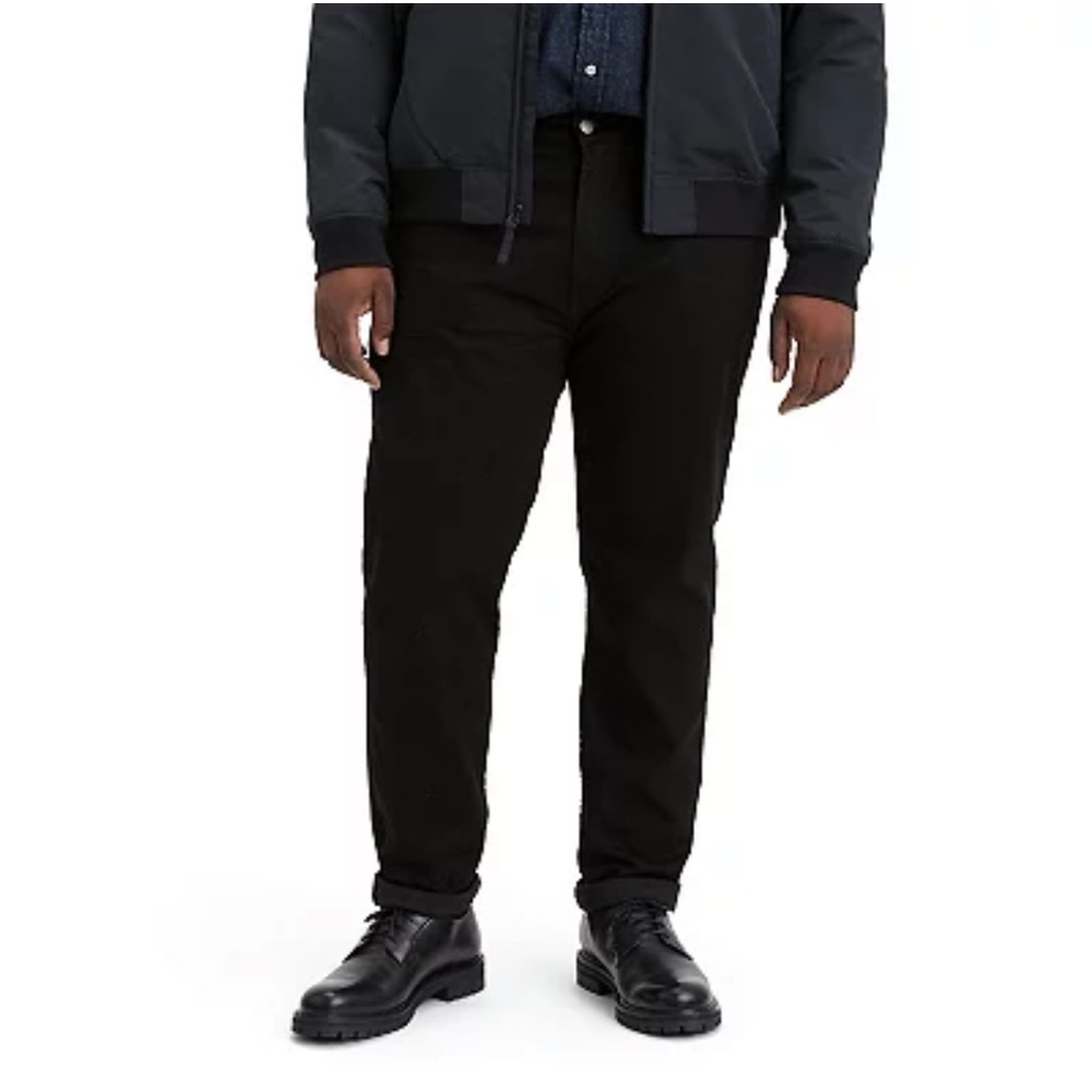 56 x 32 Levi's 502 Regular Taper-Fit Stretch Jeans | black | Big & Tall